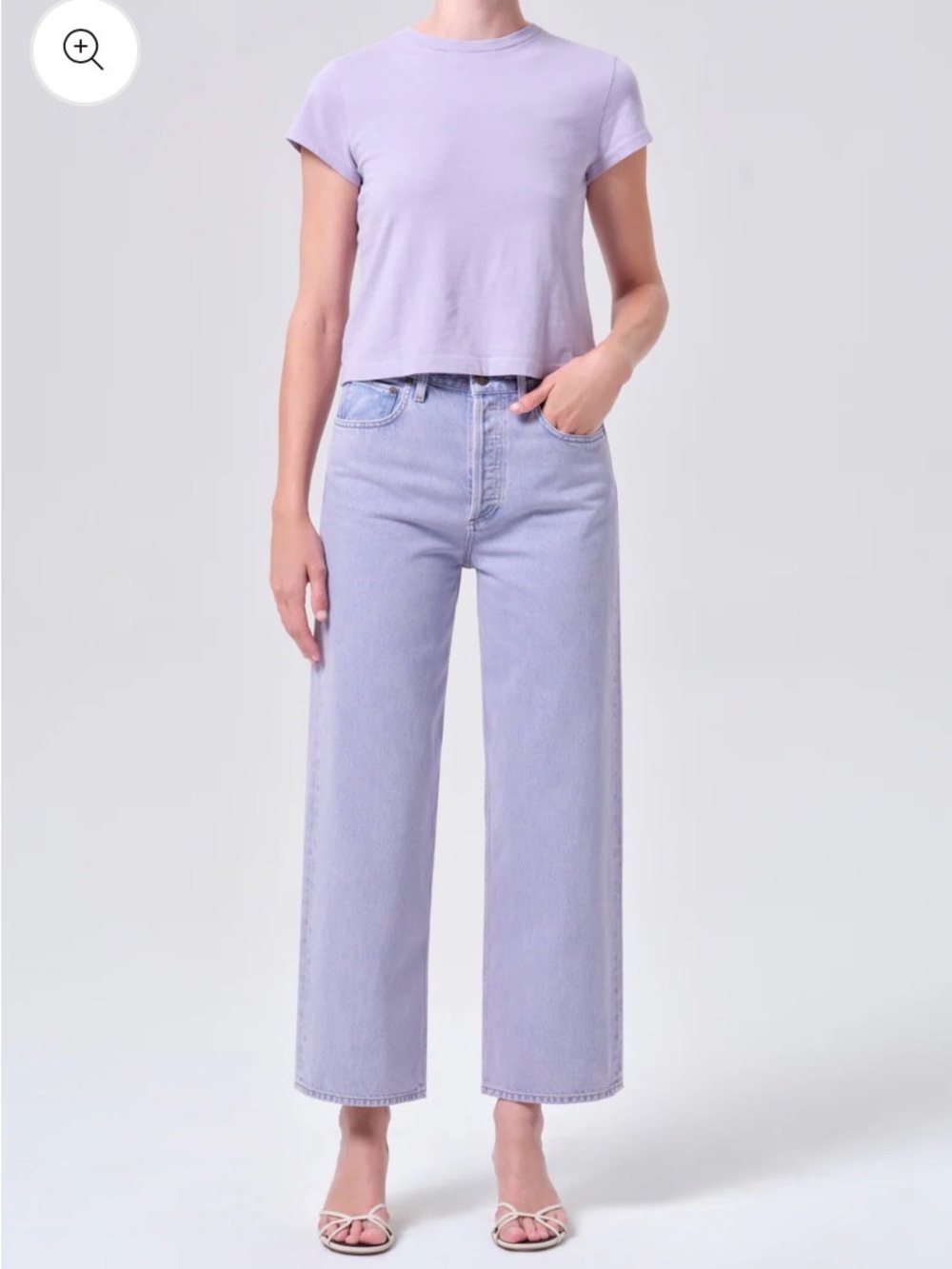Agolde Ren Jeans in Aura Light Lavender Women's Straight Leg Jeans